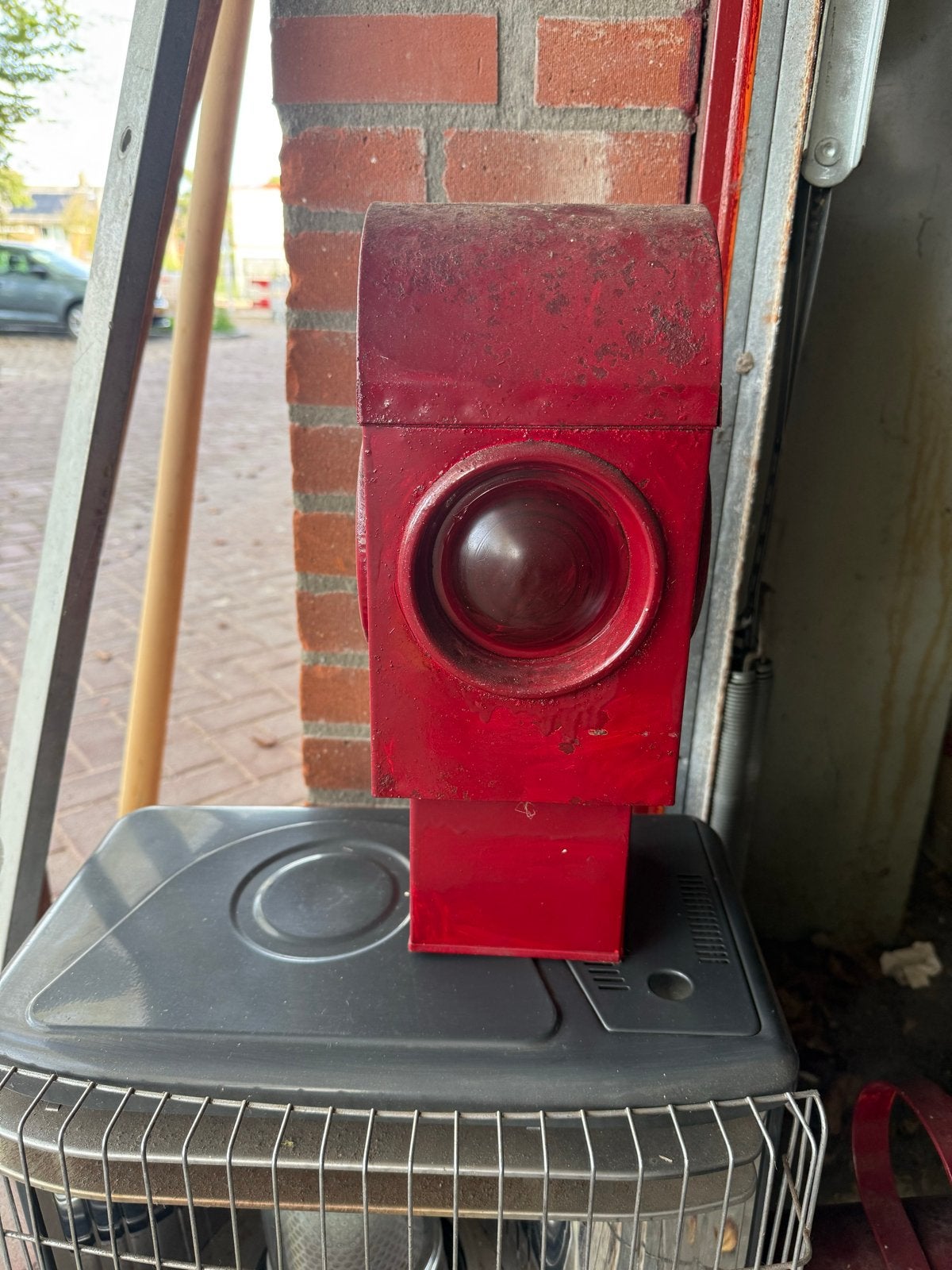 Vintage rode seinlamp / spoorweglamp, Ophalen of Verzenden