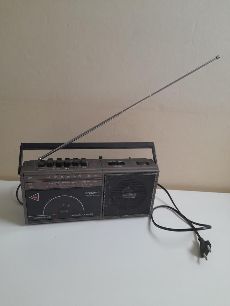 Vintage Fontech Radio Cassetterecorder - Noodradio, Audio, Tv en Foto, Radio's, Gebruikt, Radio, Ophalen