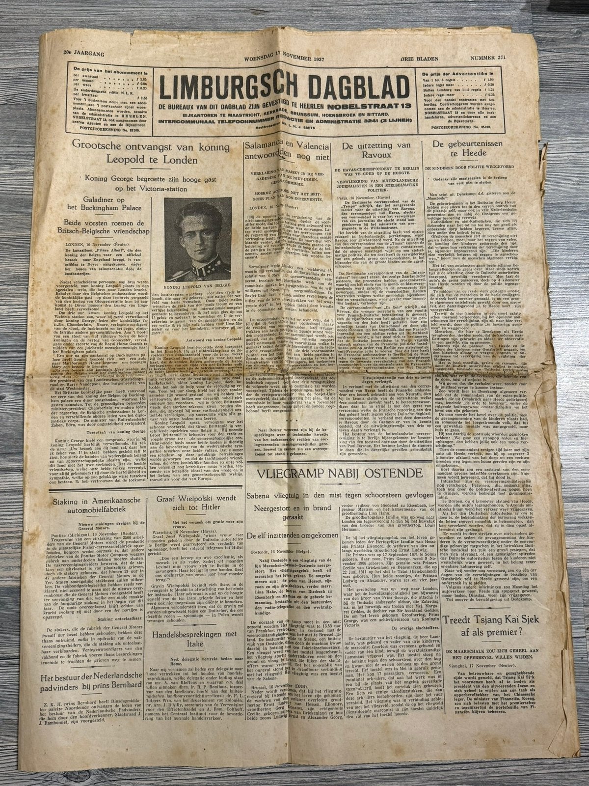 Limburgs Dagblad 1929, Verzamelen, Ophalen of Verzenden, Landmacht, Nederland, Overige typen