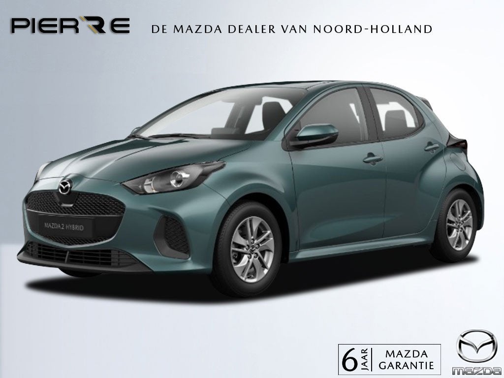 Mazda 2 Hybrid 1.5 Prime-line AUTOMAAT NAVI VIA APPLE CARPLA, Auto's, Dealer onderhouden, Stof, Zwart, 1490 cc