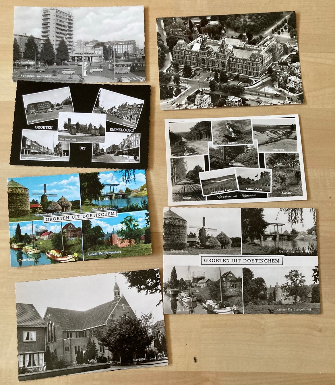 Oude ansichtkaarten van diverse Nederlandse plaatsen, Verzamelen, Foto's en Prenten, Ophalen of Verzenden, 1960 tot 1980, Zo goed als nieuw