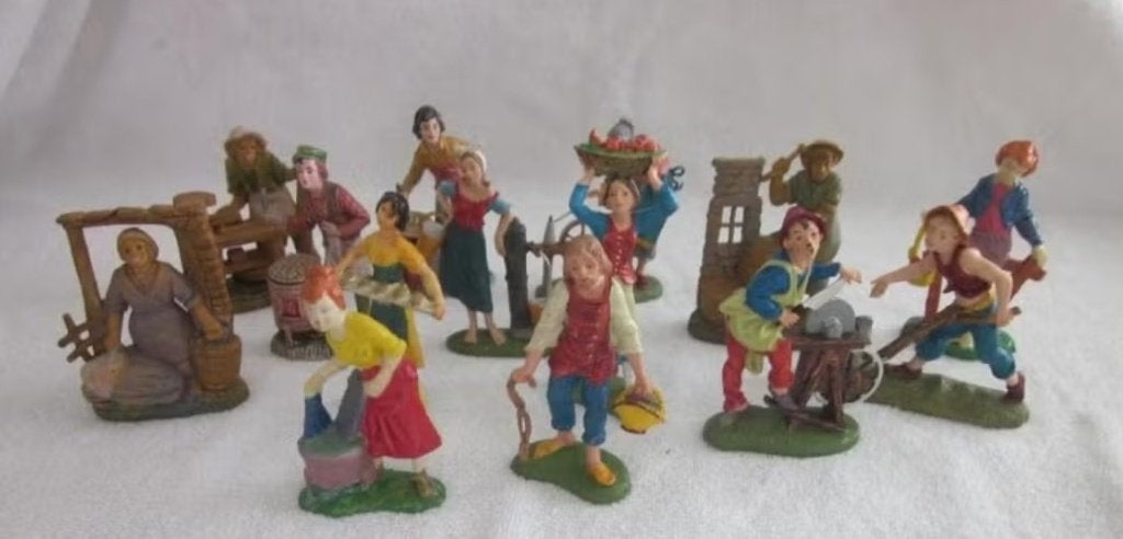 14 Figuren meest Fontanini made in Italy 10 cm figuren., Ophalen of Verzenden, Zo goed als nieuw