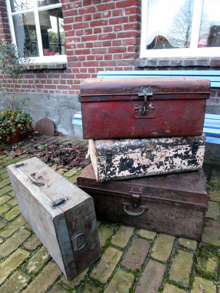 metalen koffer, hutkoffer, trunk, Ophalen, Minder dan 50 cm, Gebruikt, 50 tot 100 cm