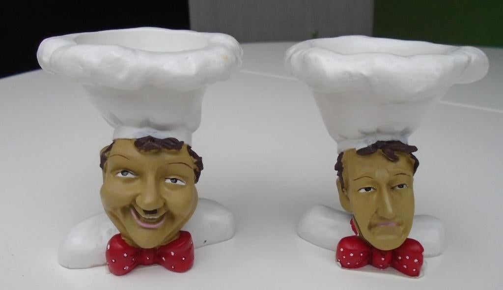 LAUREL & HARDY COLLECTERS ITEM EIERDOP Nieuw, Huis en Inrichting, Overige materialen, -, -, Overige typen
