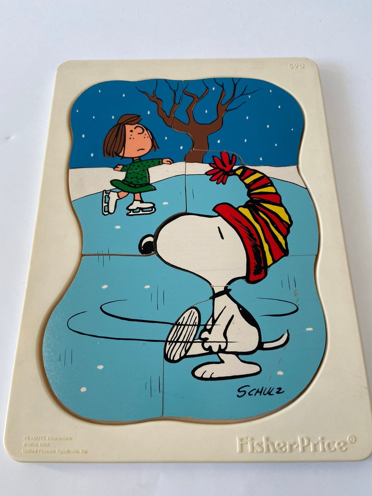 Fisher price Snoopy puzzel 590, Ophalen of Verzenden, Gebruikt, Speelset