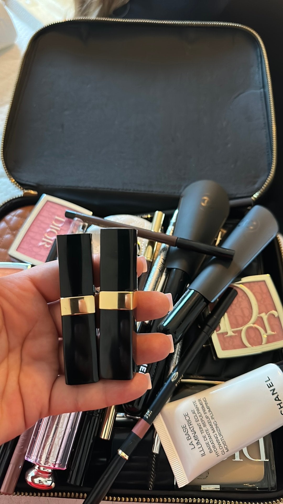 chanel lippenstift coco flash easy en destination, Ophalen of Verzenden, Zo goed als nieuw, Rood, Lippen