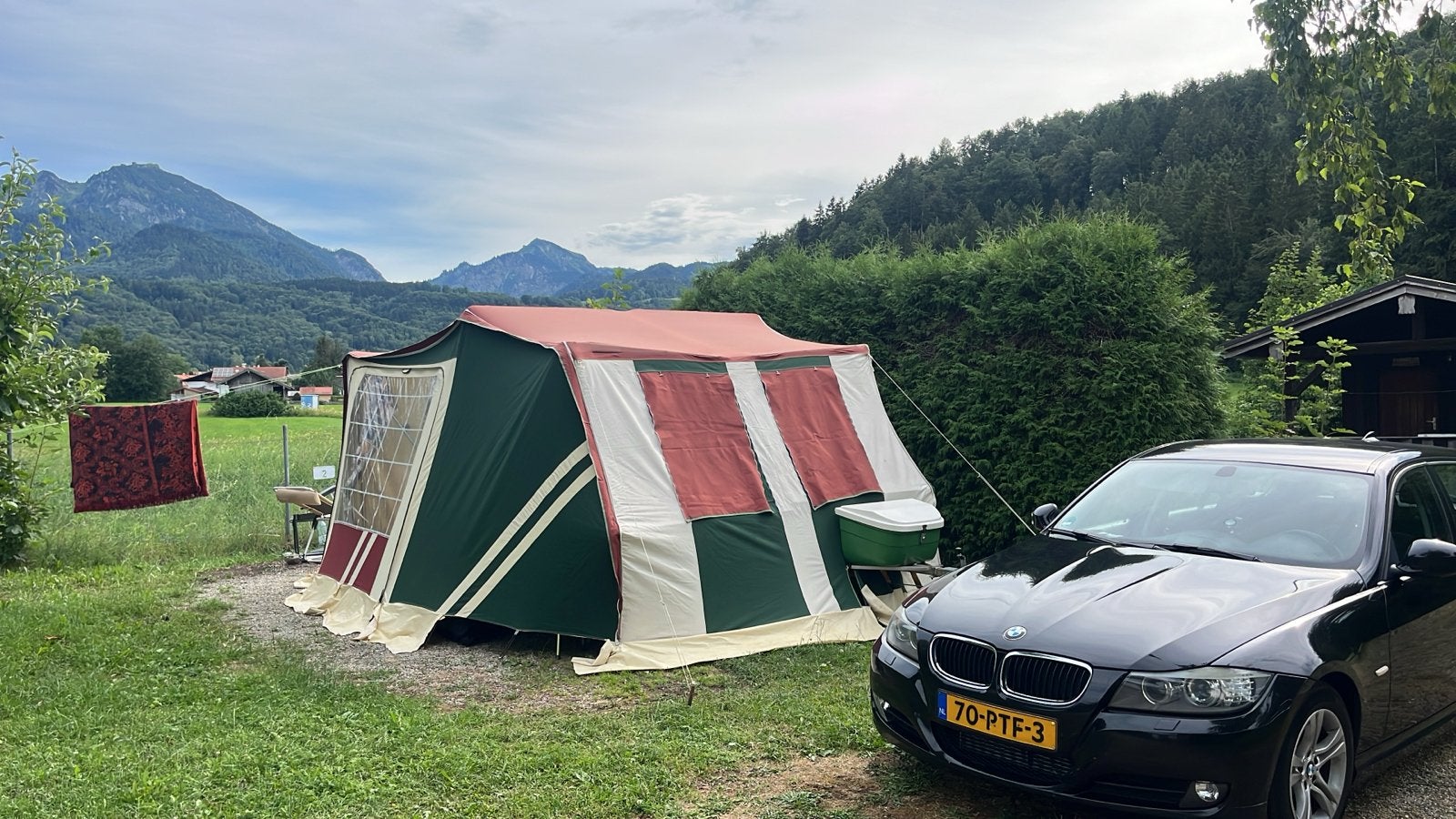 Holi Camp Swift Vouwwagen met voortent en luifel, Caravans en Kamperen, Ophalen, Groen, Tot en met 4, Overige merken