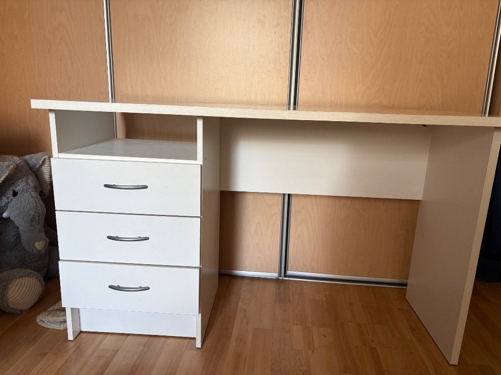 Bureau wit, Gebruikt, 120 cm, Hout, Kinderbureau