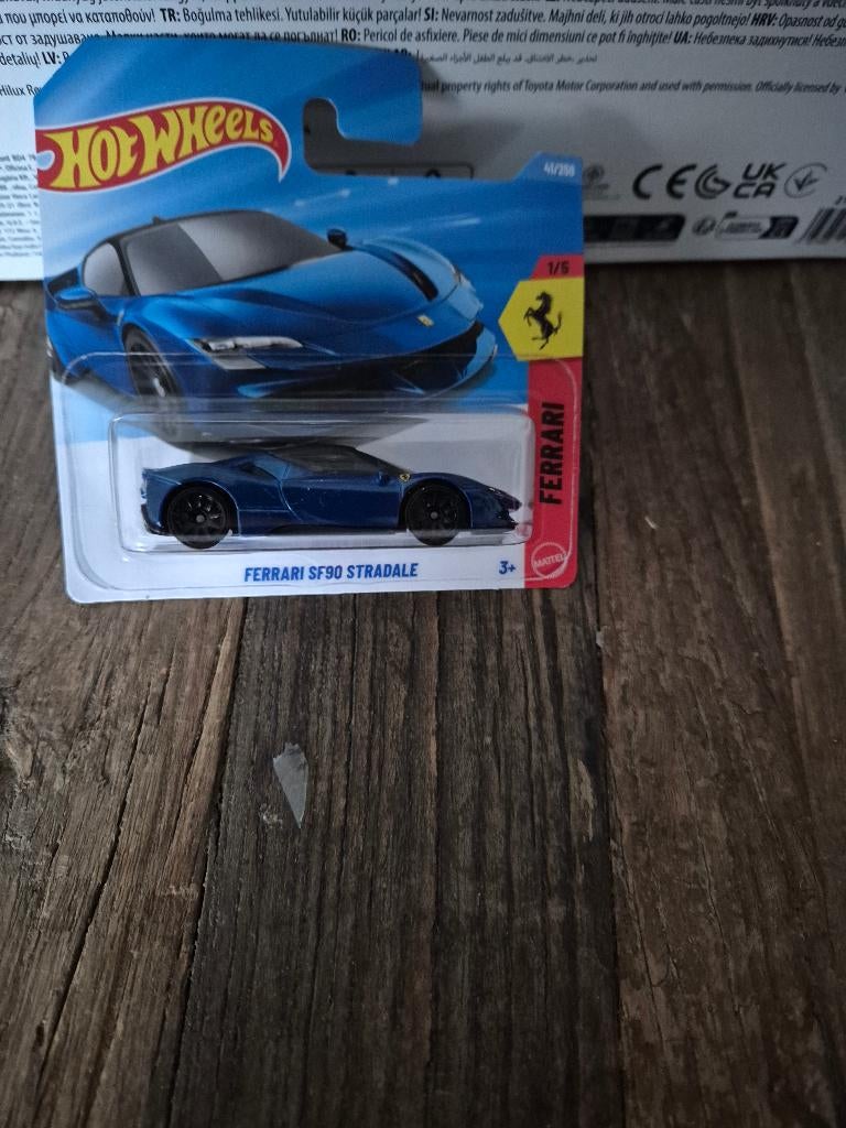 hot wheels ferrari sf90 stradale blauw, Ophalen of Verzenden, Nieuw, Auto