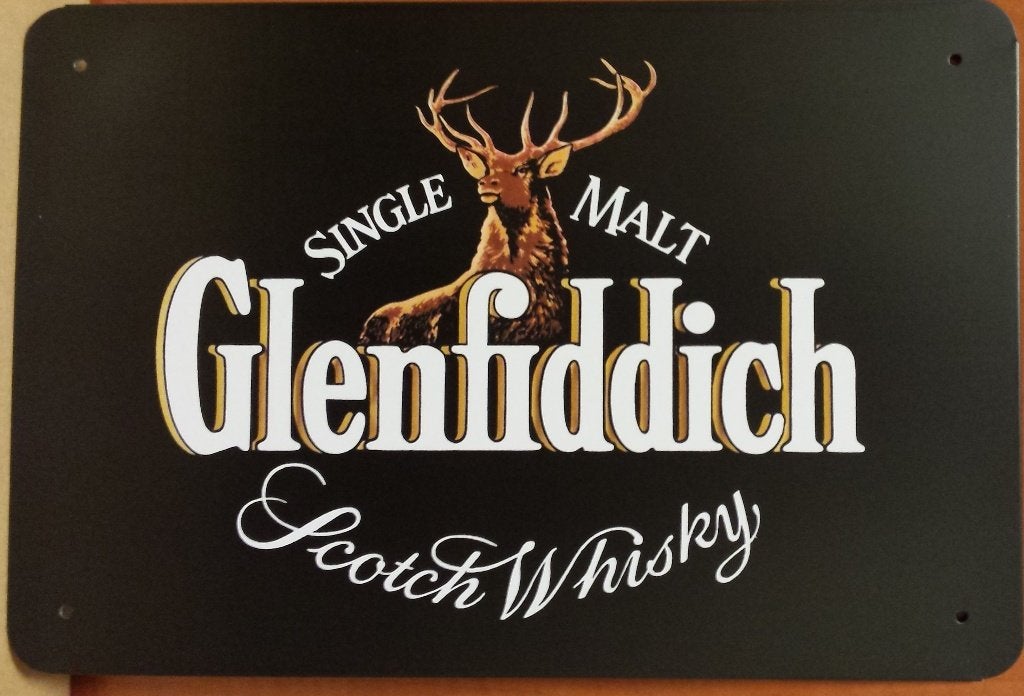 Glenfiddich Scotch Whisky reclamebord van metaal wandbord, Verzamelen, Merken en Reclamevoorwerpen, Reclamebord, Info@deconoord.nl