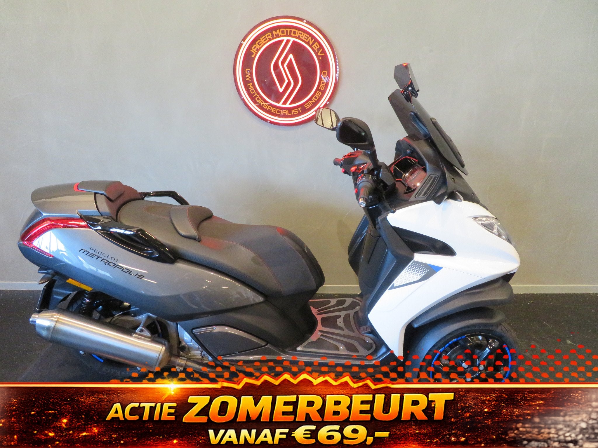 Peugeot METROPOLIS 400 ABS WHITE EDITION LT (bj 2020), Motoren, Motoren | Overige merken, Scooter, Bedrijf, PEUGEOT