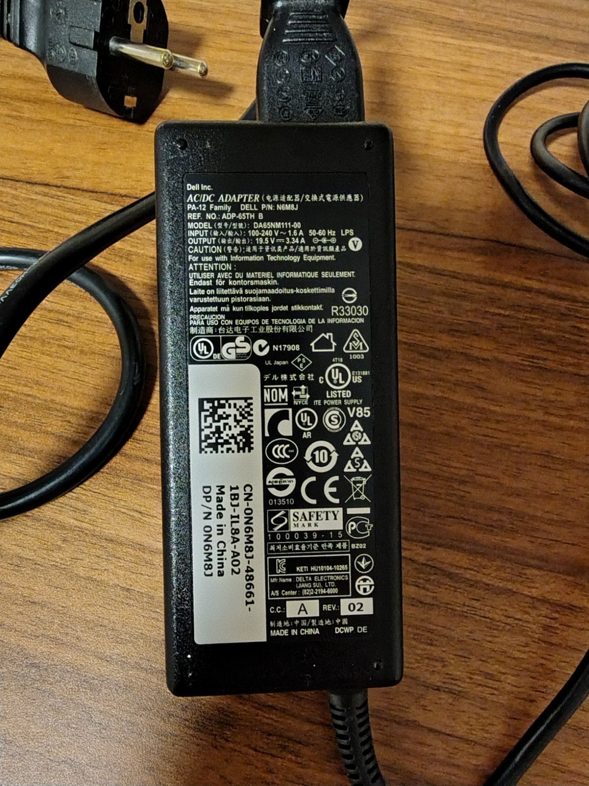 Originele Dell Laptop Oplader 65W-Model DA65NM111/Plug 7.4mm, Computers en Software, Ophalen of Verzenden, Zo goed als nieuw, Dell