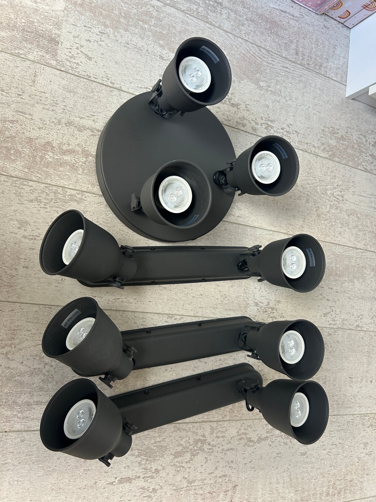 IKEA Hektar lampen - Set van 4, Ophalen, Overige materialen, GU10, Zo goed als nieuw