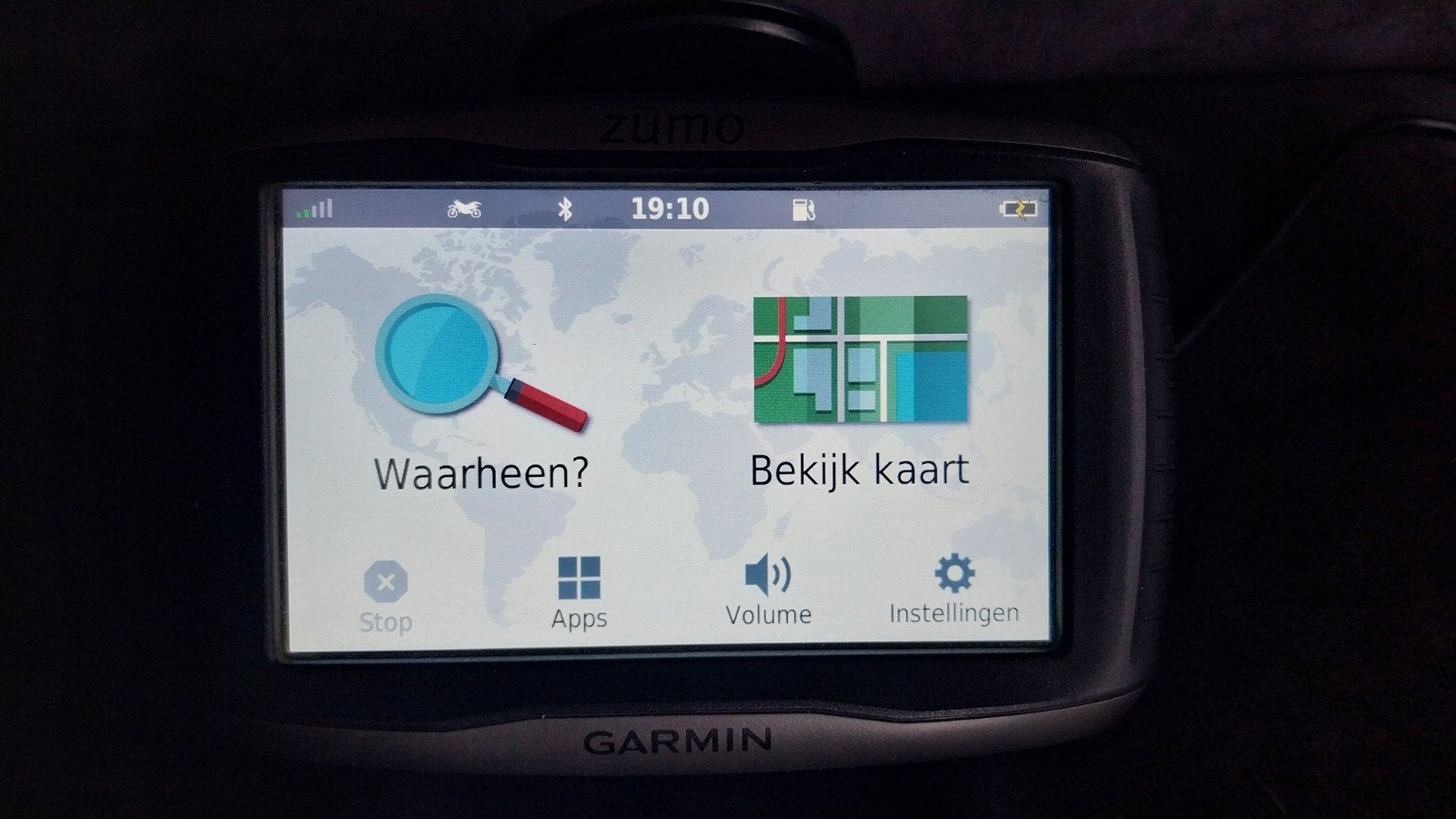 Garmin Zumo 595 met lifetime maps, Ophalen, Gebruikt