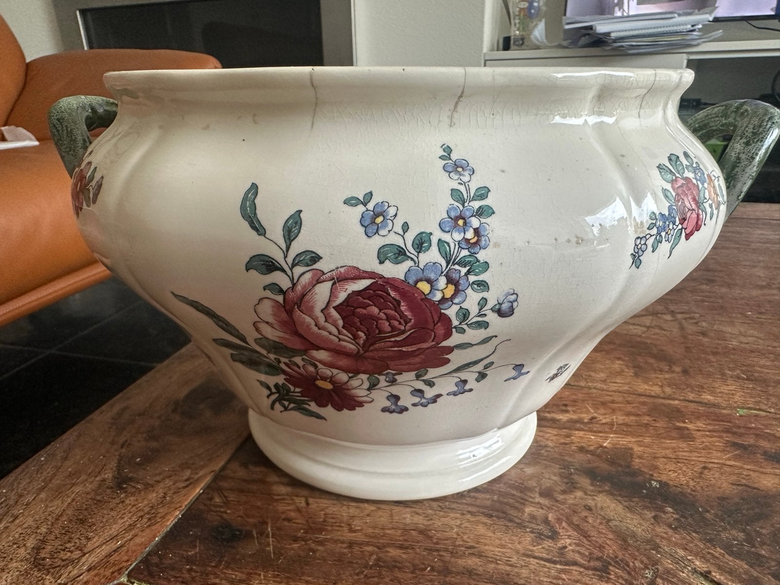 Antieke Villeroy & Boch Mettlach porseleinen schaal/kom, Ophalen of Verzenden