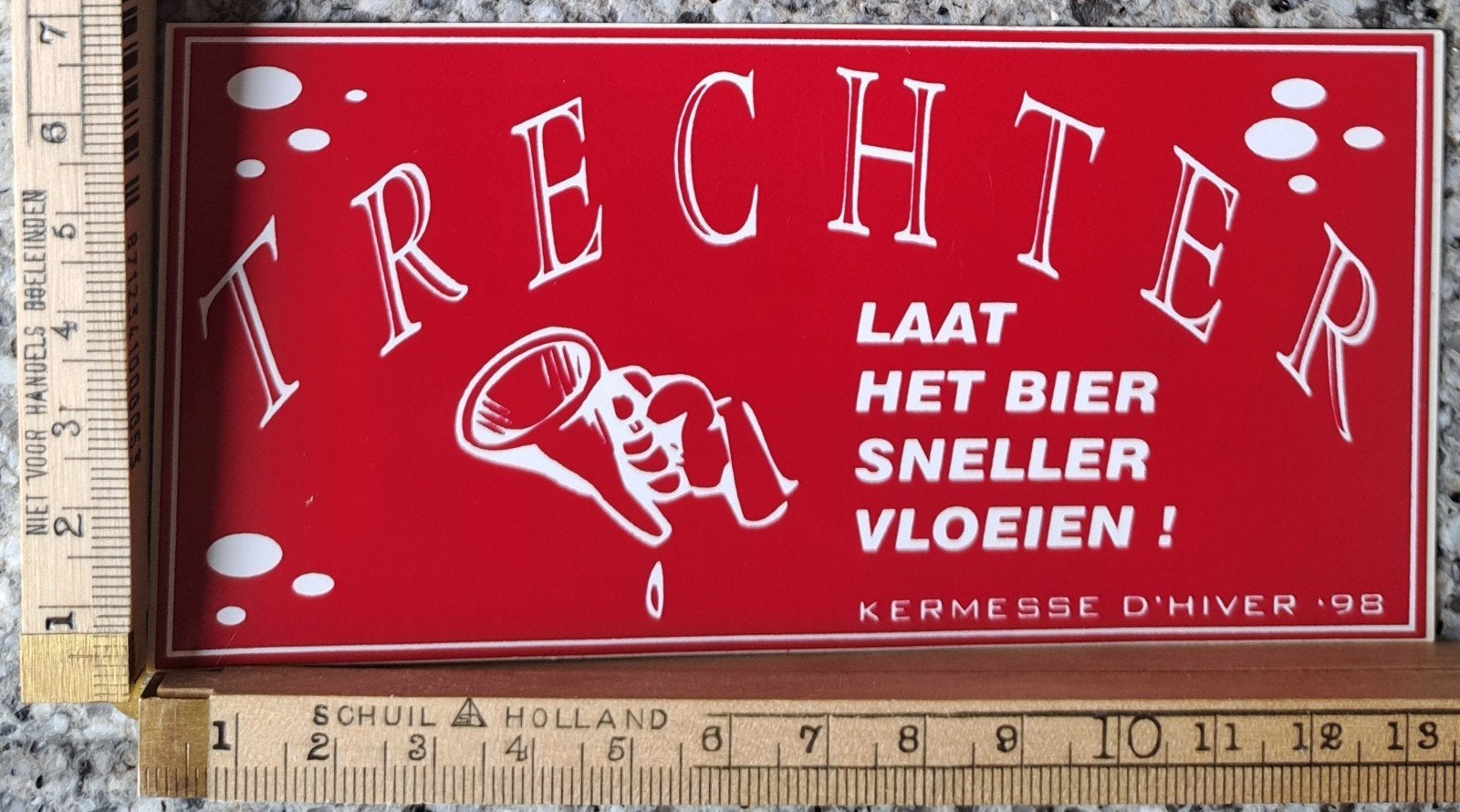 vintage kermis sticker Trechter laat het bier sneller vloeie, Computers en Software, RAM geheugen, Ophalen of Verzenden, Desktop