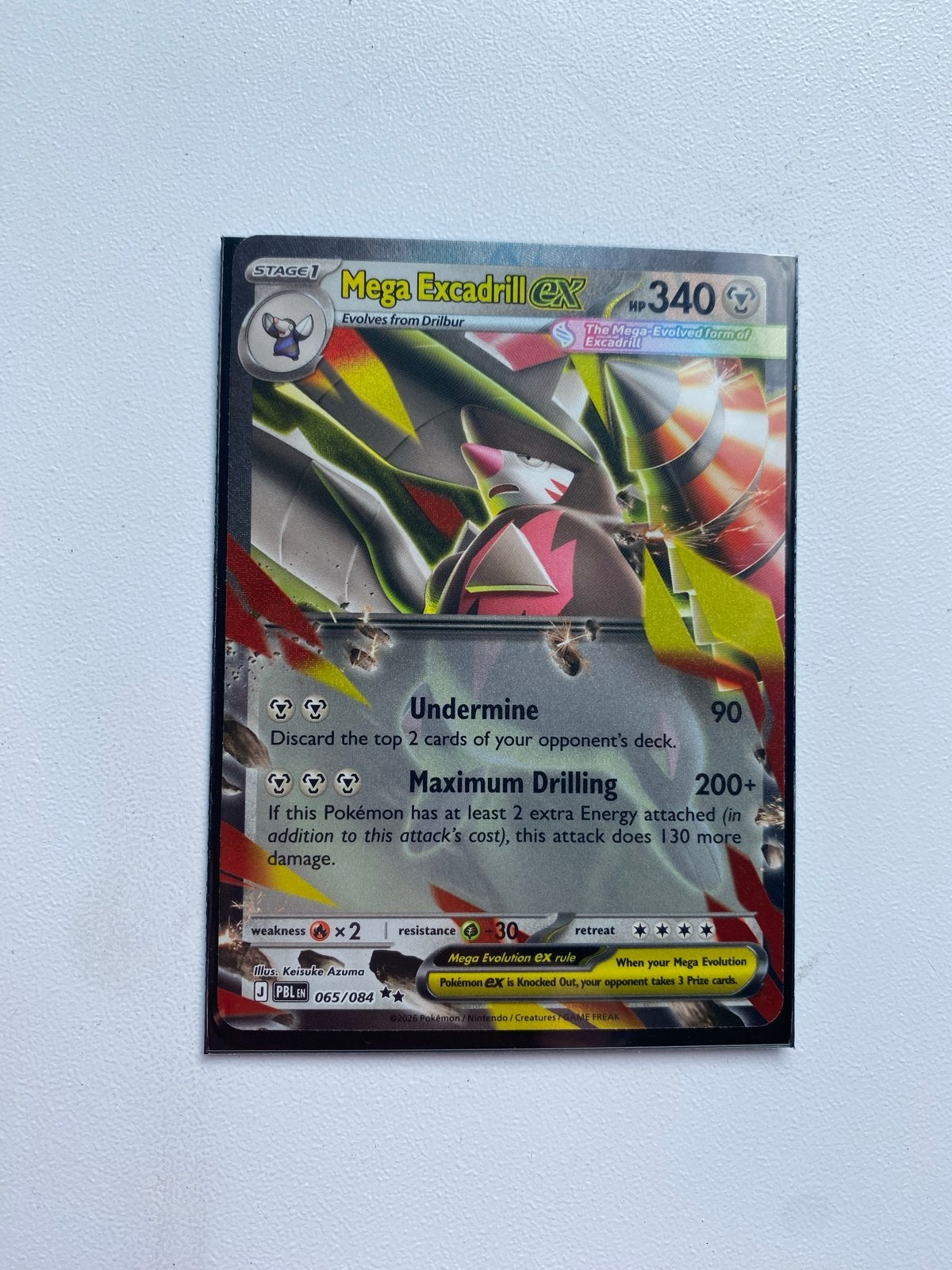 Mega Excadrill EX Pokémon Kaart 065/084, Ophalen, Zo goed als nieuw, Losse kaart