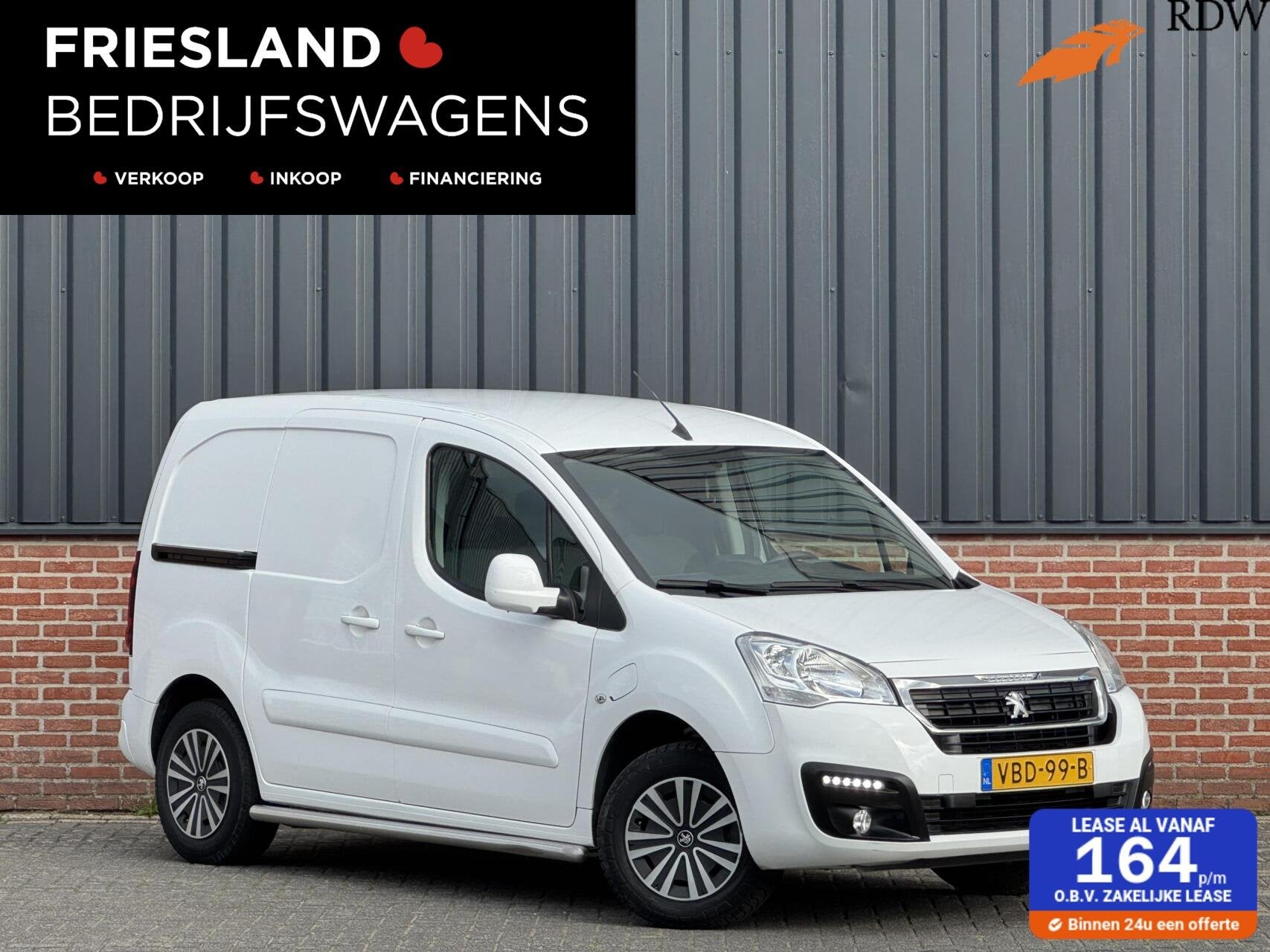Peugeot Partner Electric Premium Carplay/Cruise/Navi/PDC/3-z, Stof, Gebruikt, Zwart, Parkeersensor