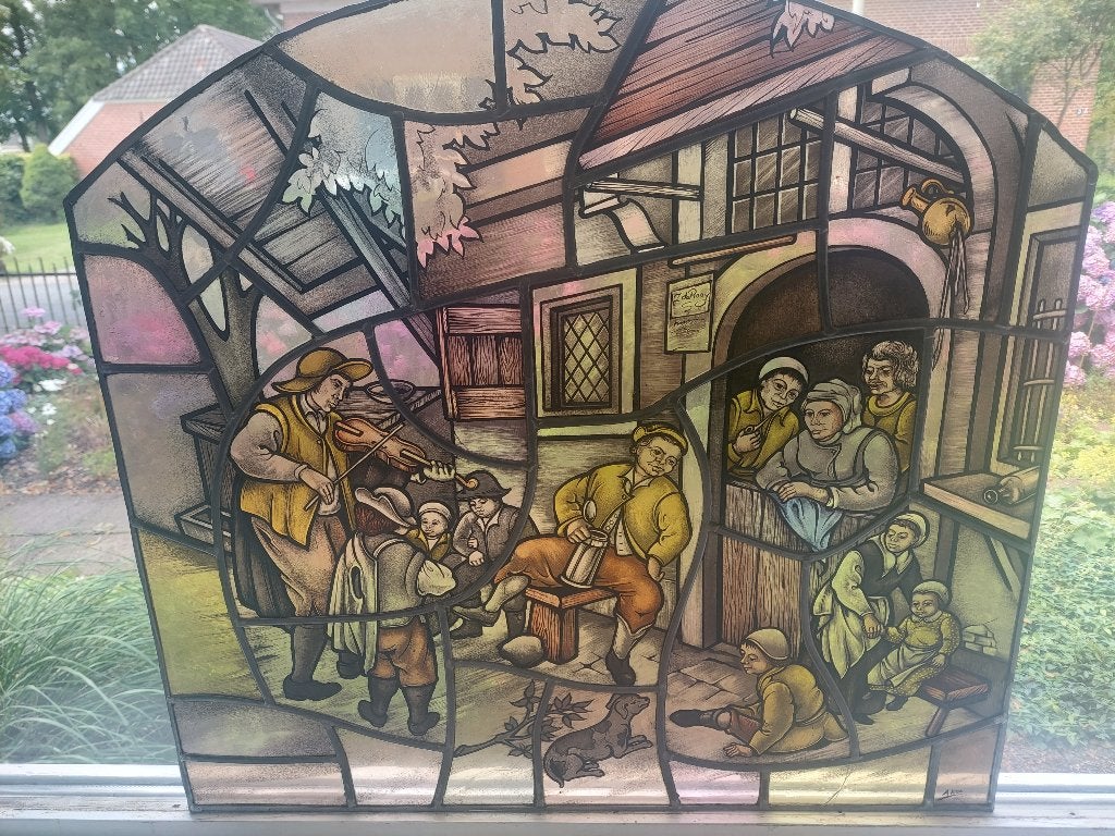glas in lood, Minder dan 80 cm, Overige typen, Ophalen of Verzenden, Zo goed als nieuw