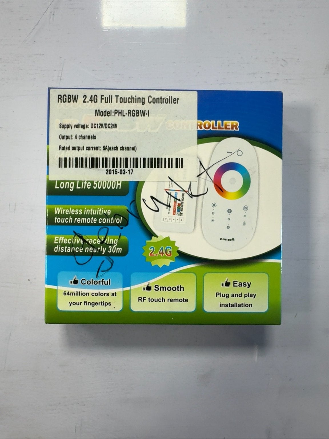 RGBW LED controller 2.4G + touch afstandsbediening 12/24V, Ophalen of Verzenden, Nieuw