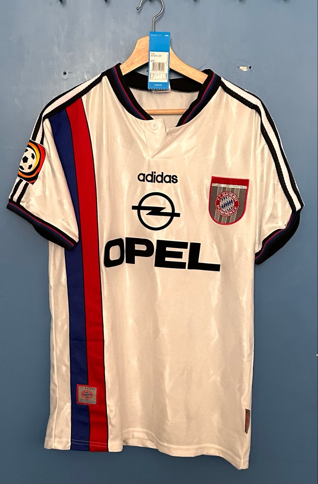 Retro Bayern München Shirt 1996-1998 - Maat L, Verzamelen, Ophalen of Verzenden, Gebruikt, Shirt