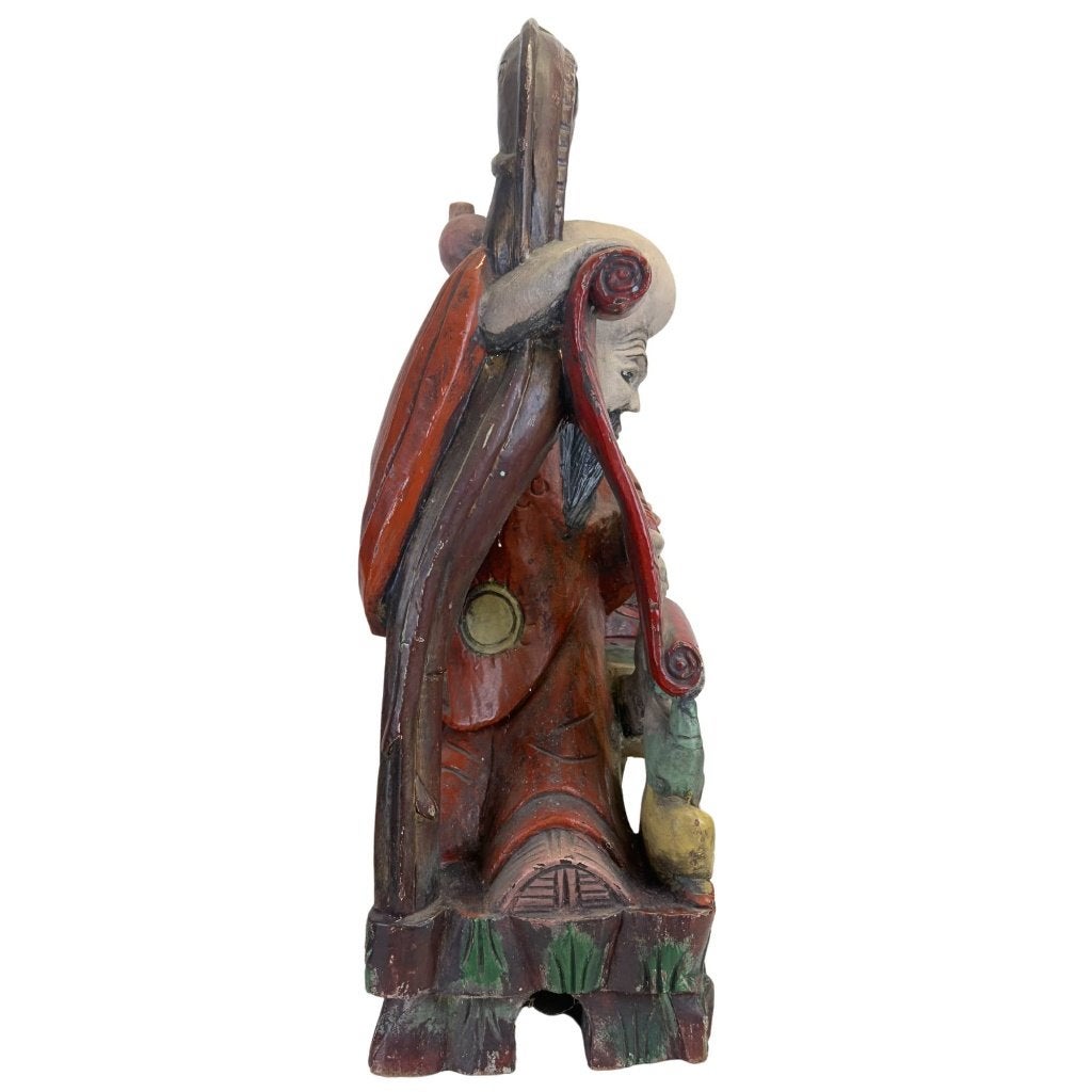 Shoulao – Chinees teakhout – 65 cm, China, Ophalen of Verzenden, Beeld, Hout