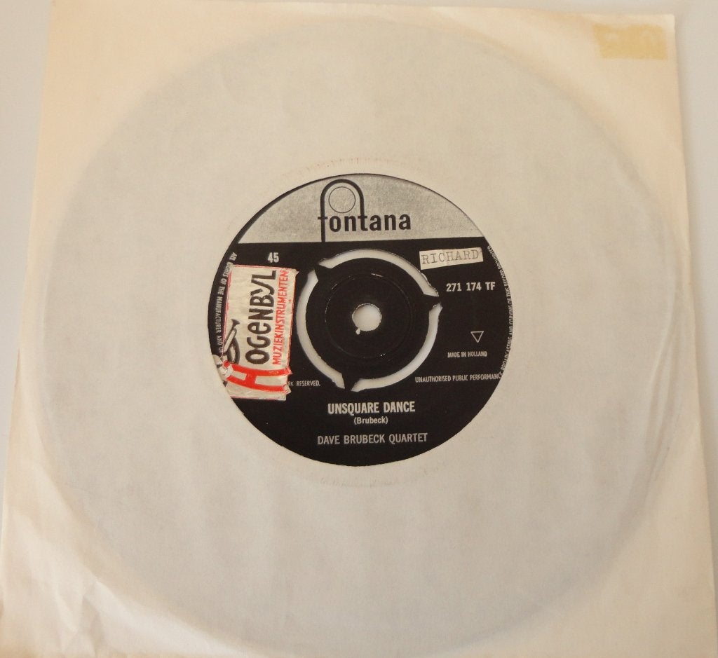 Dave Brubeck Quartet > Unsquare Dance, Ophalen of Verzenden, Gebruikt, 7 inch