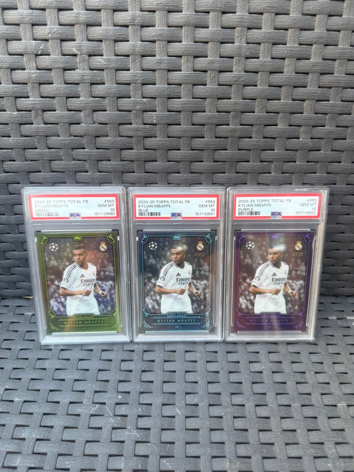 3x PSA10 Mbappe, Ophalen of Verzenden, Zo goed als nieuw, Plaatje