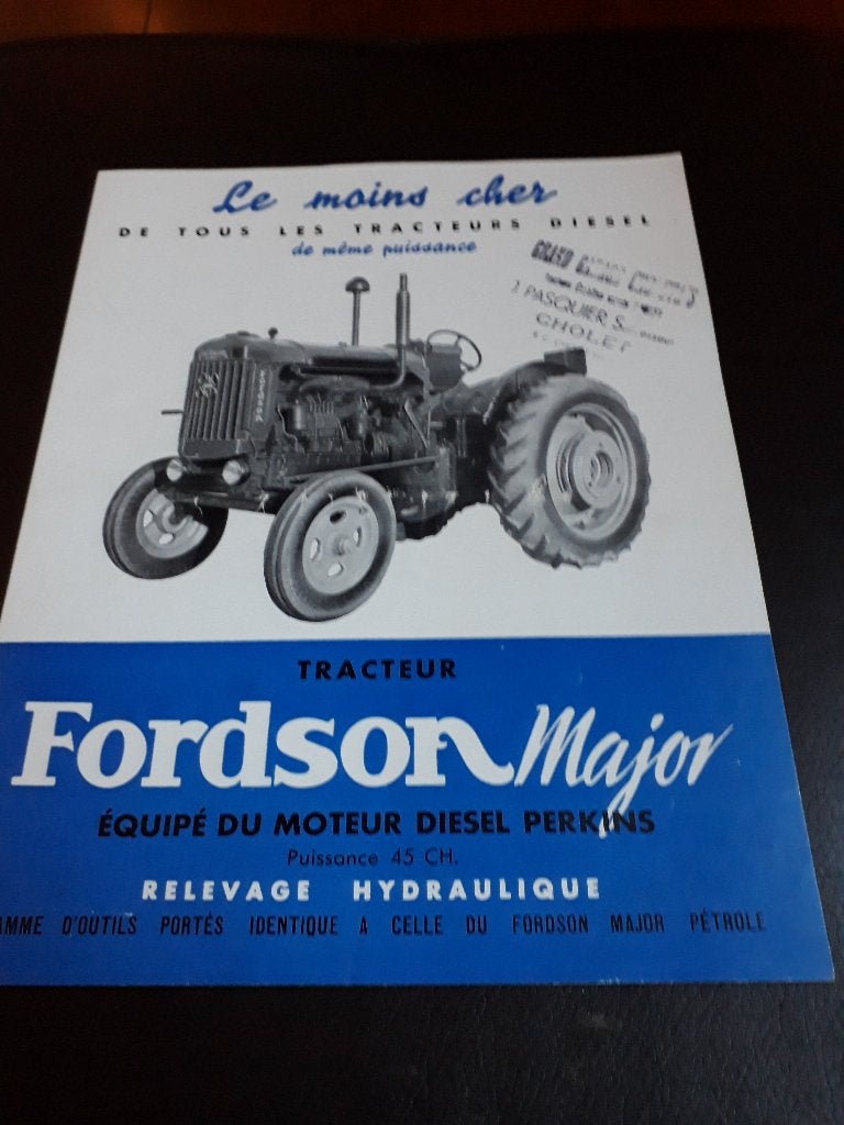 FORDSON MAJOR E27N PERKINS P6 FOLDER, Ophalen of Verzenden, Zo goed als nieuw, Folder