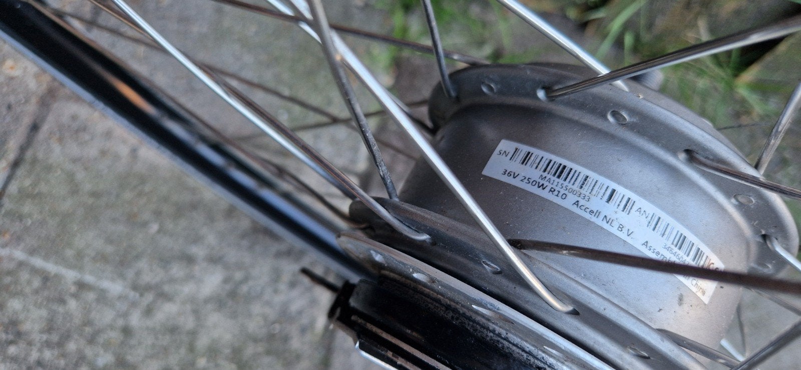 Sparta Voorwielmotor 36V 250W R10 Accell, Elektrische fiets, Sparta, Gebruikt, Ophalen of Verzenden
