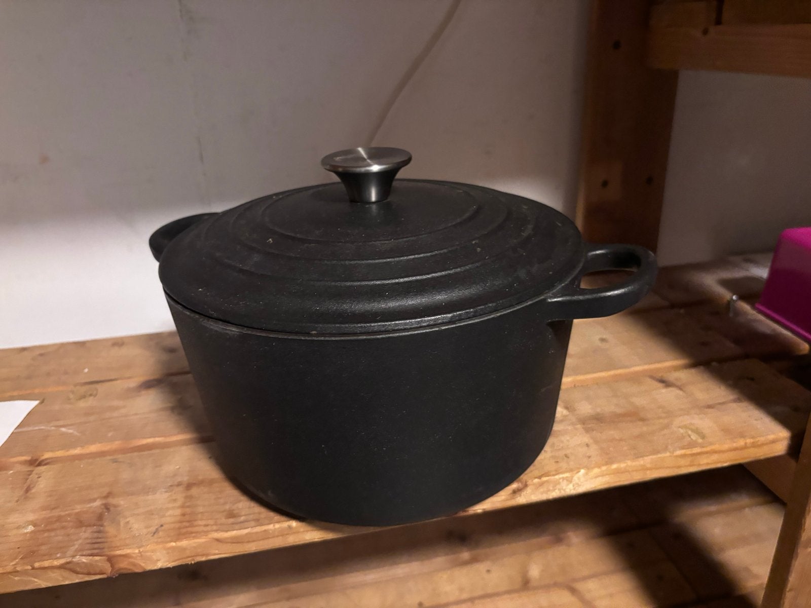 Gietijzeren Braadpan met Deksel - Zwart, Ophalen of Verzenden, Zo goed als nieuw, Koekenpan of Braadpan, Gietijzer