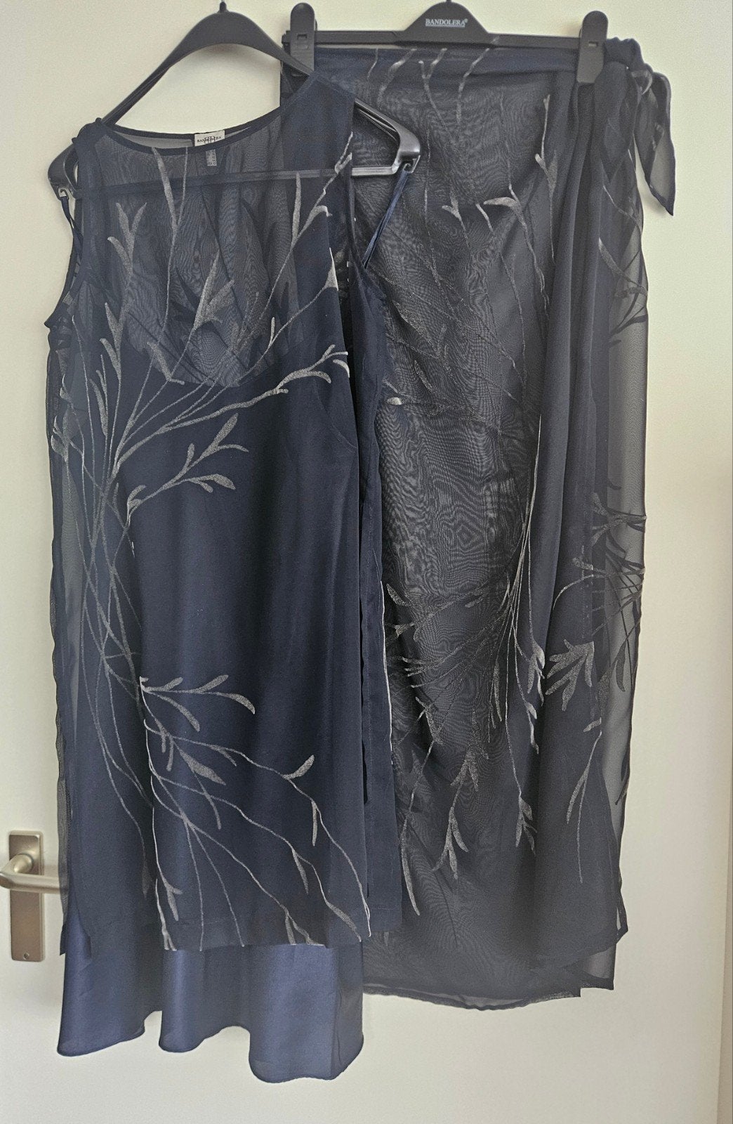 Chique Banbolera Donkerblauwe Chiffon Jurk & Rok Maat 40, Maat 38/40 (M), Blauw, Banbolera, Ophalen of Verzenden