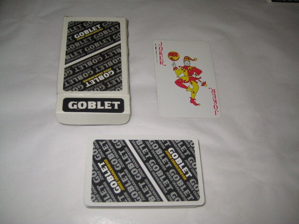 kaartspel goblet (vlgnr 5) de jenever met de zachte g, Verzamelen, Glas en Borrelglaasjes, Ophalen of Verzenden, Zo goed als nieuw