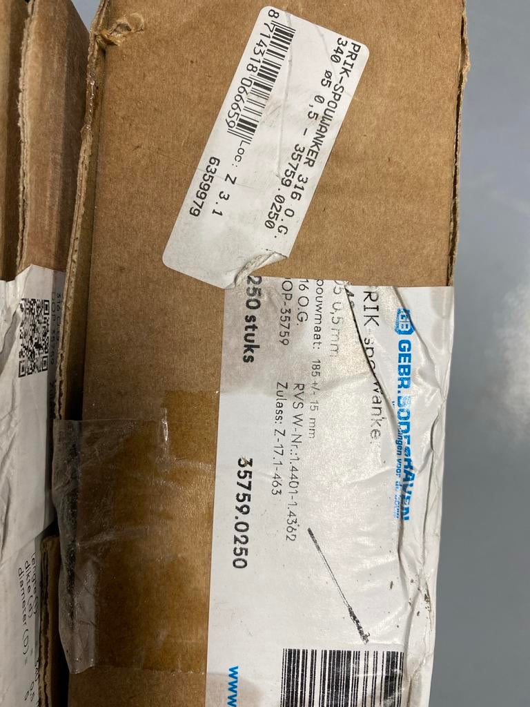 Prik spouwankers 340 mm - 500 stuks nieuw, 250 mm of meer, Overige typen, Nieuw, Ophalen of Verzenden