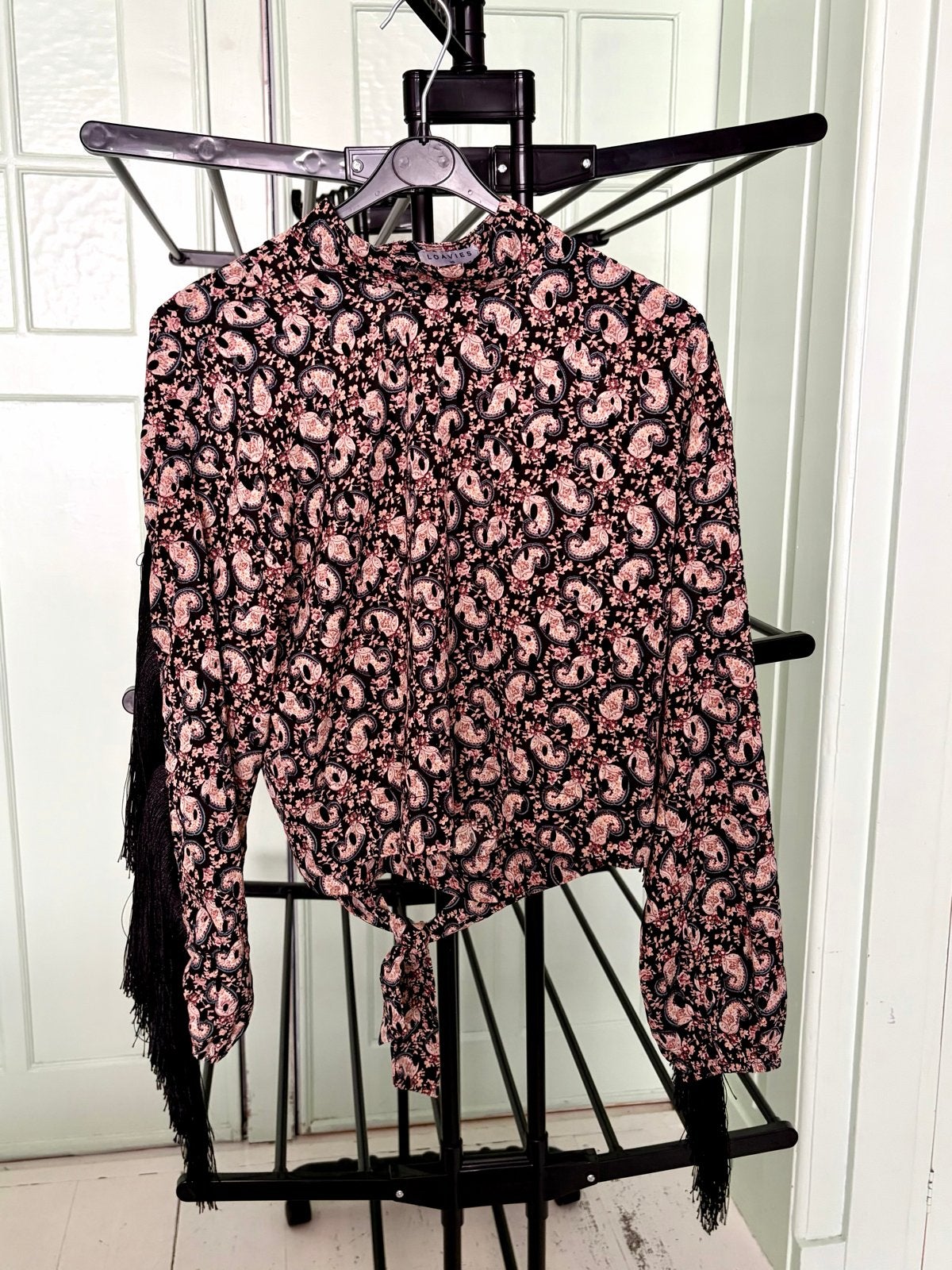 Loavies Paisley Top Met Fringe XS S, Overige kleuren, Ophalen of Verzenden, Zo goed als nieuw, Lange mouw