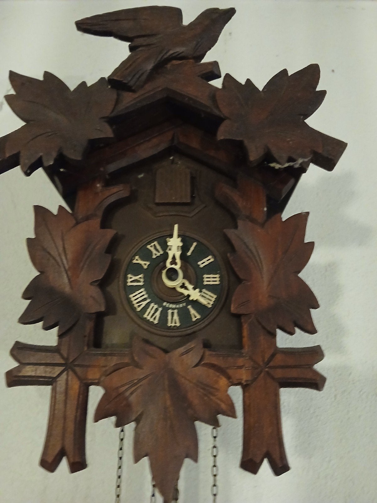 Antieke Koekoeksklok - Handgesneden Hout, Ophalen of Verzenden