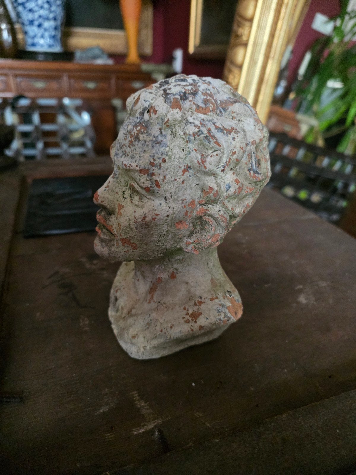 Prachtige aardewerken buste, 17 cm hoog, Ophalen of Verzenden