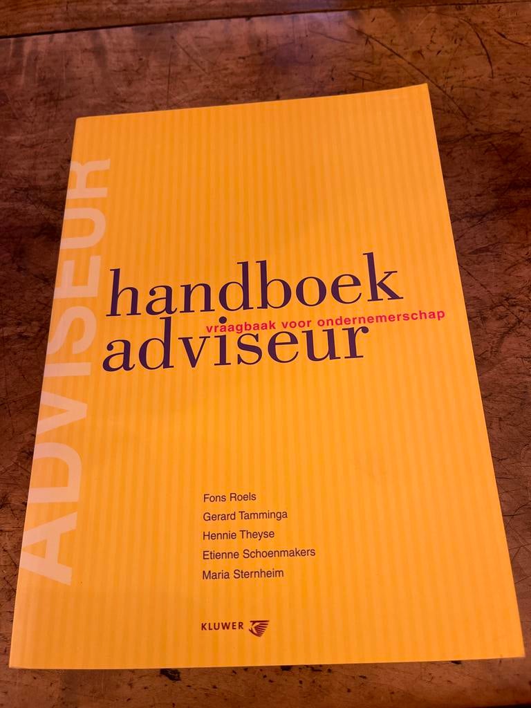 Handboek Adviseur: Vraagbaak voor Ondernemerschap, Boeken, Ophalen of Verzenden, Zo goed als nieuw, Management
