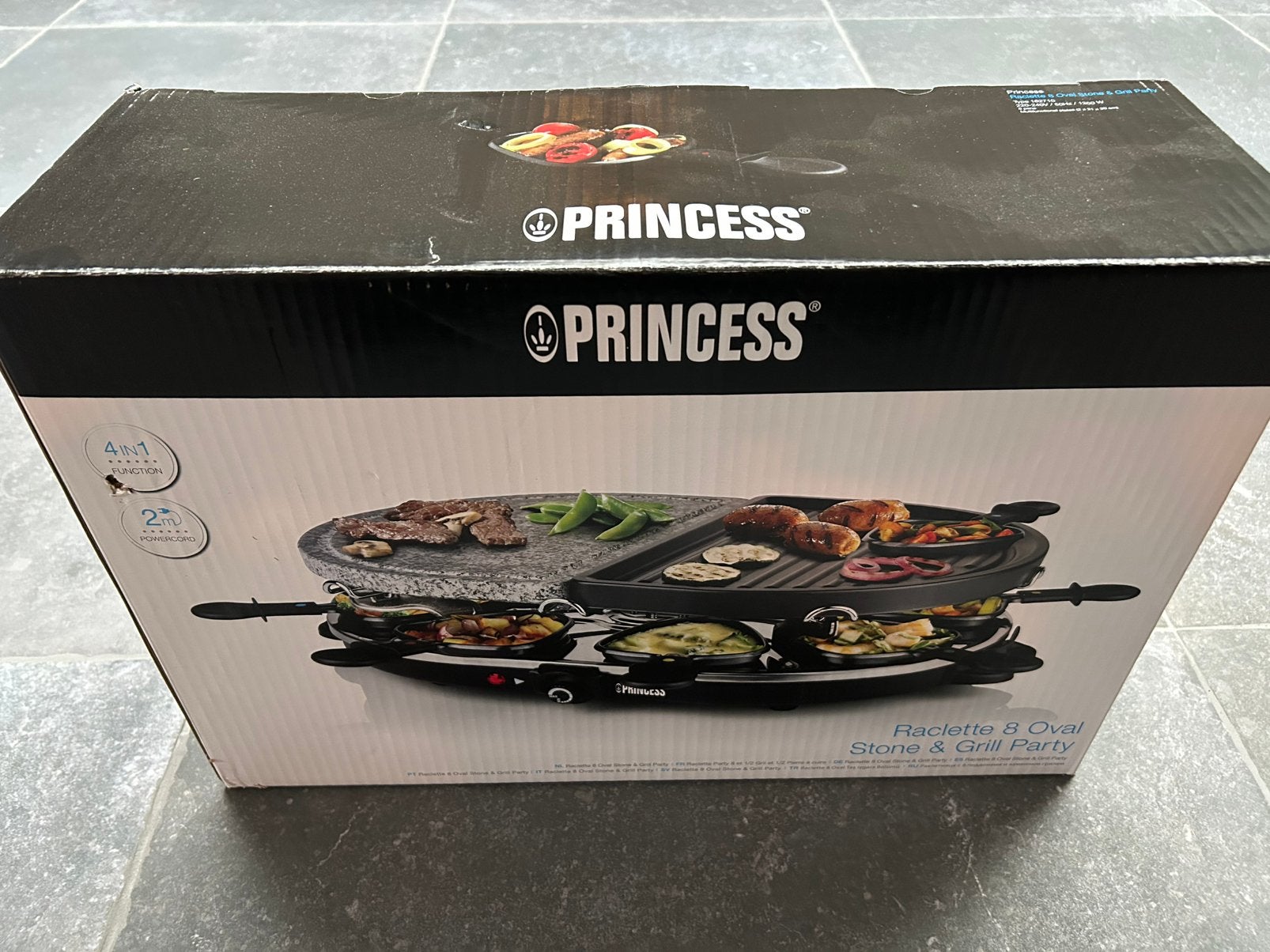 Princess 162710 Raclette 8 Oval Stone & Grill Party NIEUW, Ophalen of Verzenden, Nieuw, 8 personen of meer