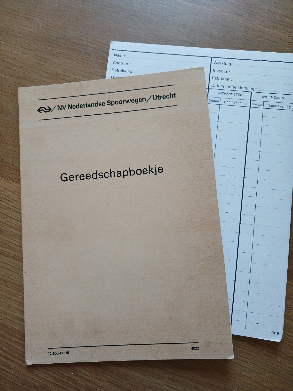 Vintage NS Gereedschapsboekje - Nederlands Spoorwegen, Verzamelen, Verzenden, Zo goed als nieuw