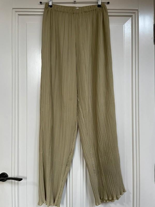 Samsoe Samsoe Fridah Trouser Sage Green L, Kleding | Dames, Maat 42/44 (L), Ophalen of Verzenden, Zo goed als nieuw, Samsoe Samsoe