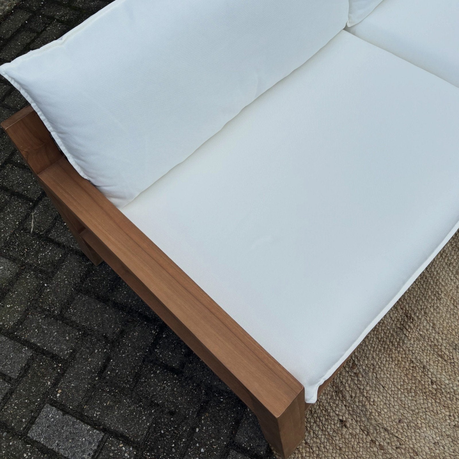 3-Zits bank Forcanera in massief teakhout van Kave Home, Ophalen, ., Teakhout, Nieuw