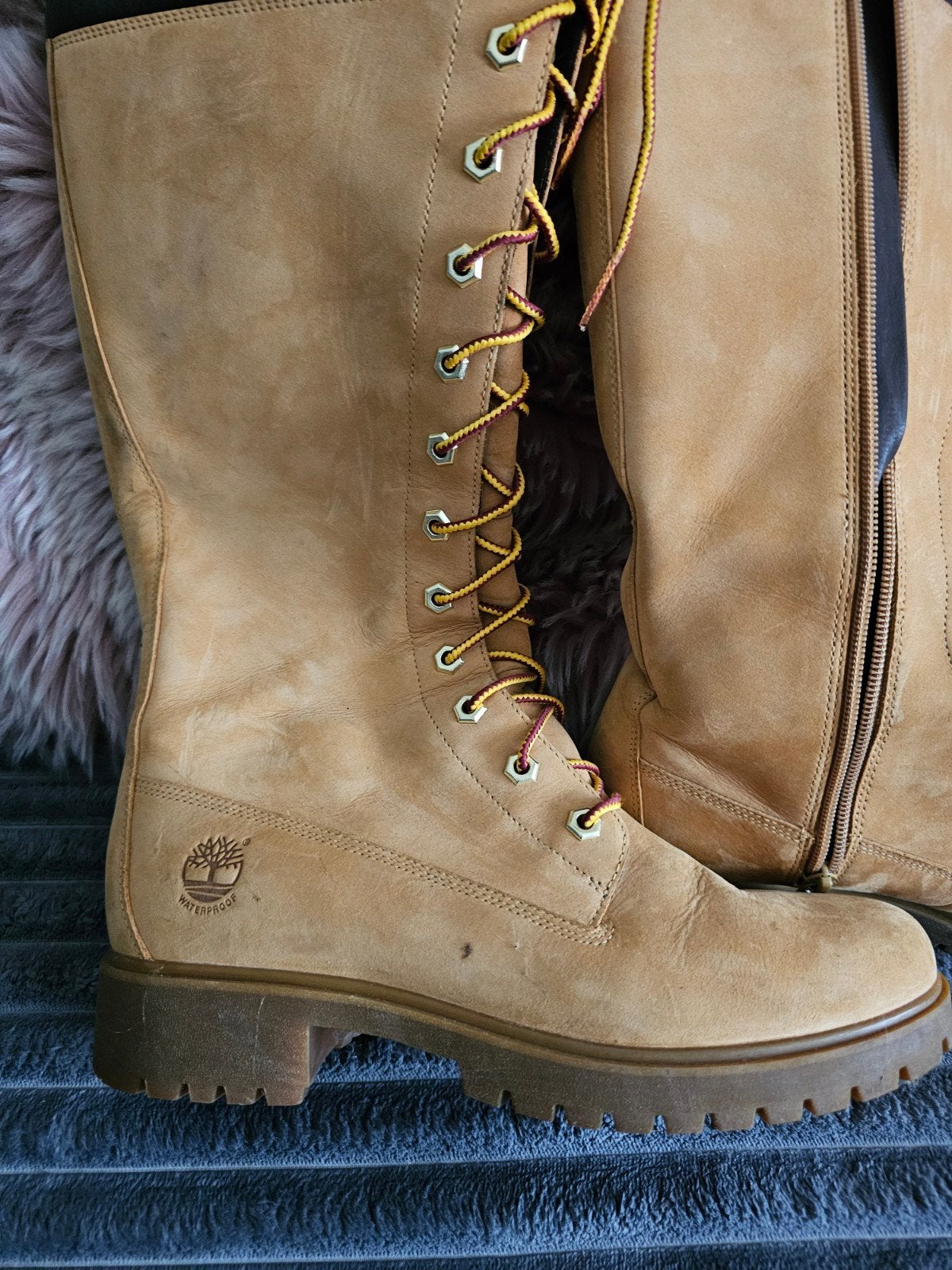 Timberland hoge laarzen - Zo goed als nieuw, Ophalen, Hoge laarzen, Bruin, Zo goed als nieuw