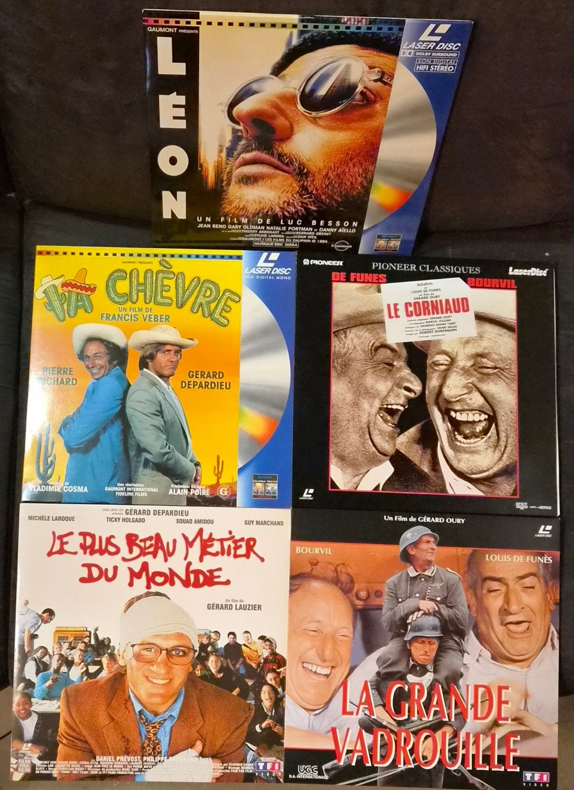 5 Franse Laserdiscs, Alle leeftijden, Ophalen of Verzenden, Zo goed als nieuw, Frans
