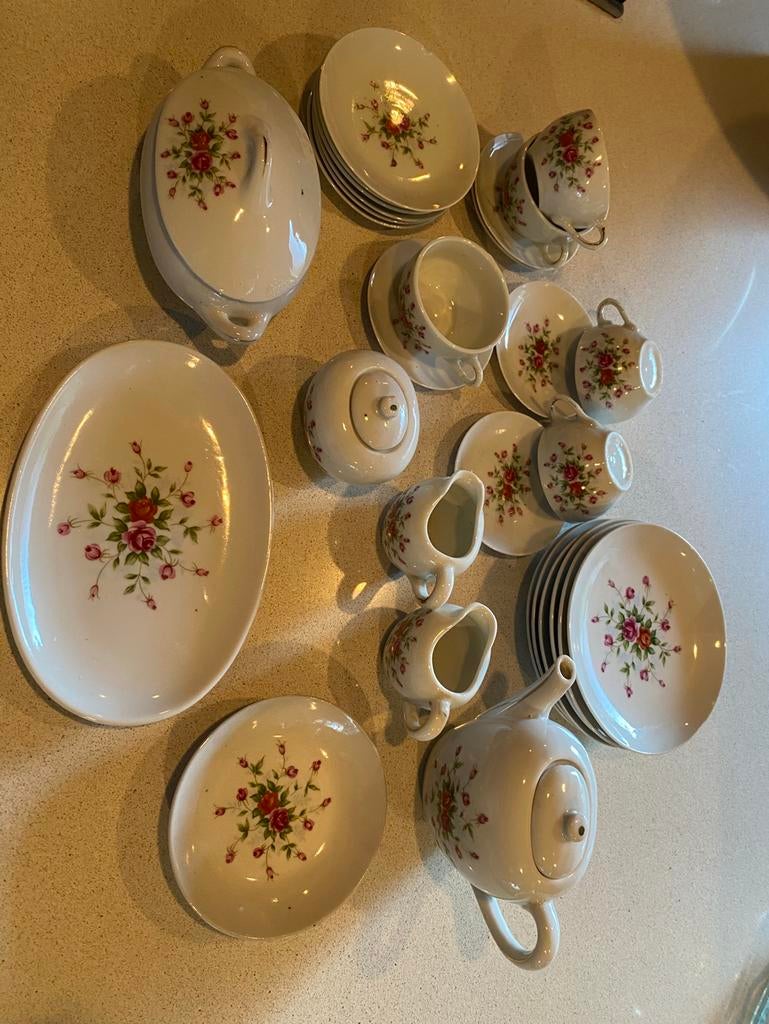 Vintage poppenservies, tenminste 70 jaar oud, Antiek en Kunst, Antiek | Servies compleet, Ophalen of Verzenden