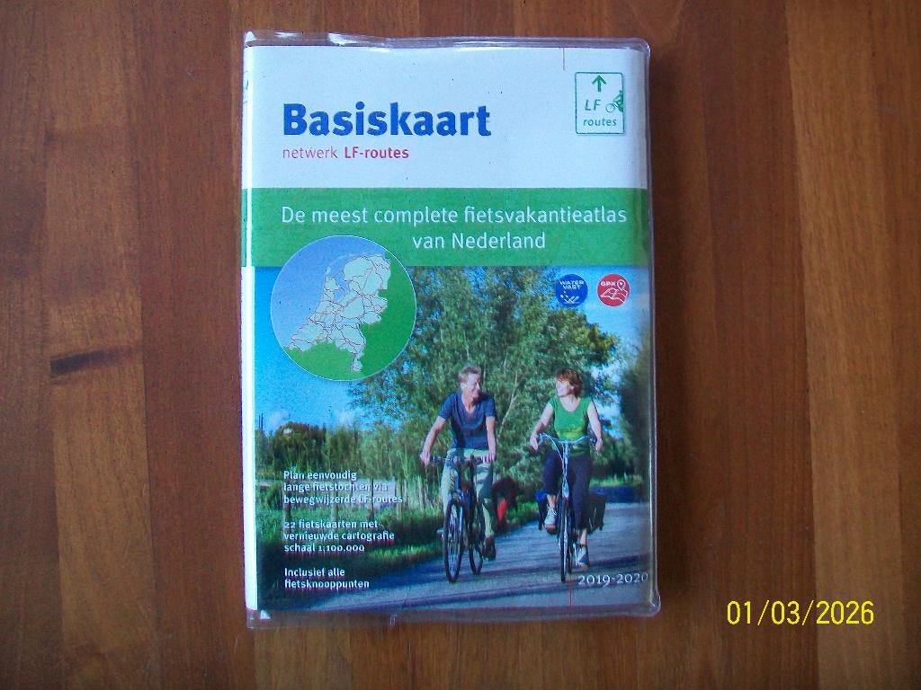 Basiskaart netwerk LF routes (alle fietsknooppunten), Boeken, Verzenden, Zo goed als nieuw, Fiets- of Wandelgids