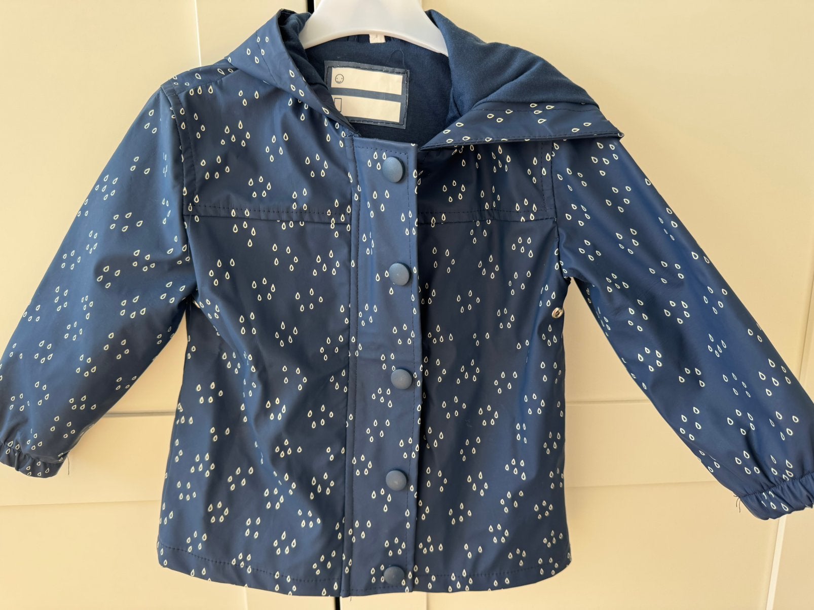 Regenjas donkerblauw - maat 92, Ophalen of Verzenden, Gebruikt, Jongen of Meisje, Jas