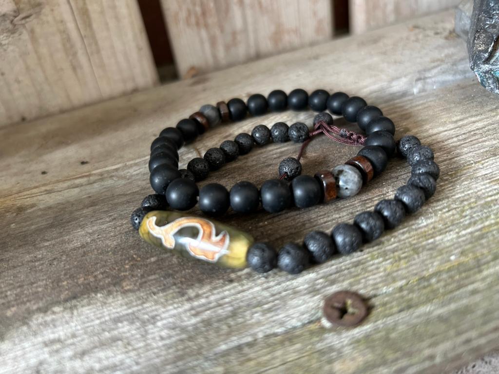 Super gave verstelbare armbanden versierd met Dzi kraal., Overige materialen, Overige kleuren, Nieuw, Ophalen of Verzenden