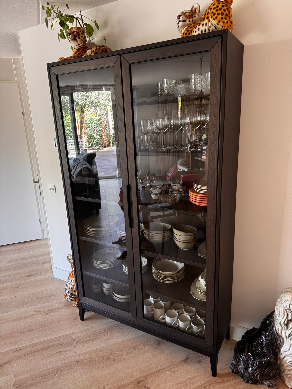 IKEA Regissör Vitrinekast Servieskast - Zo goed als nieuw, Ophalen, 100 tot 150 cm, 200 cm of meer, Zo goed als nieuw