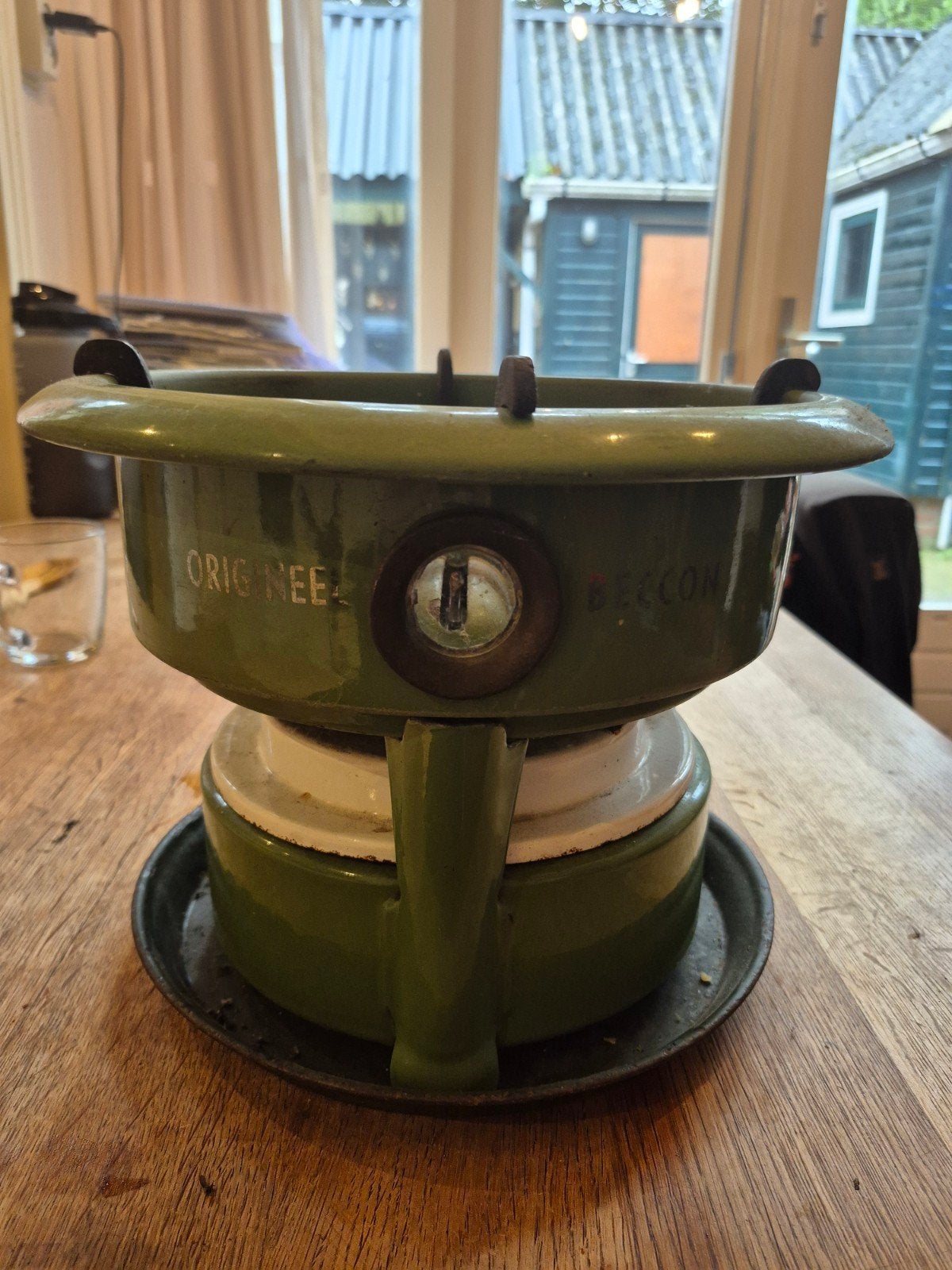 oud petroleum stel beccon 3 pits, Ophalen of Verzenden
